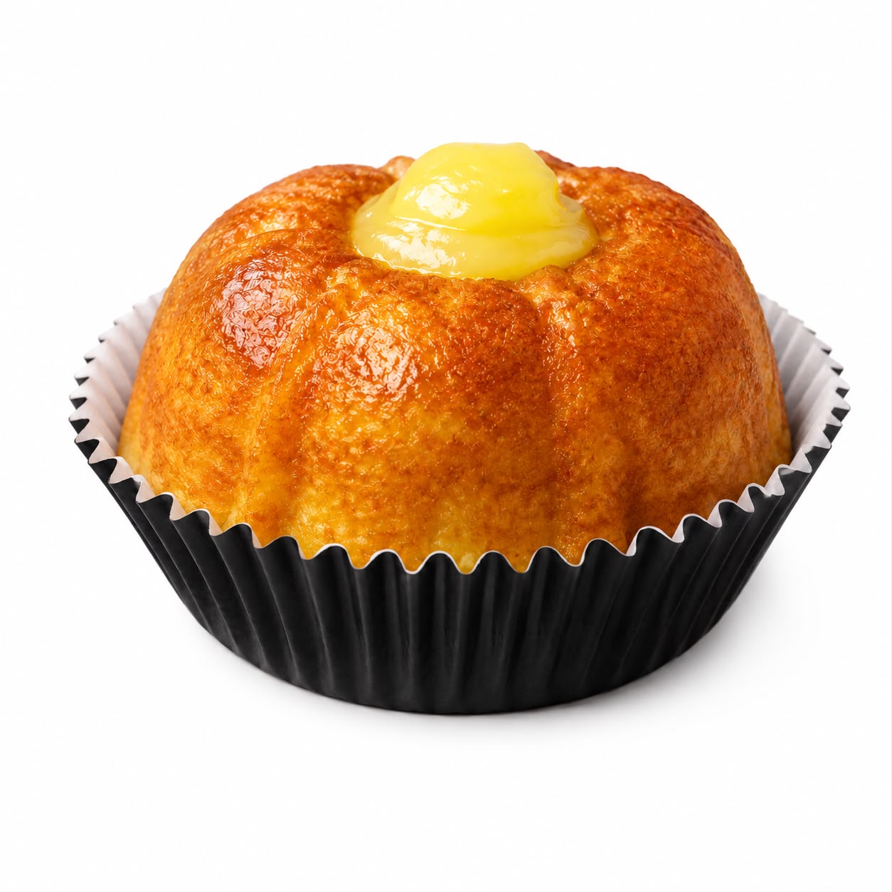 Lemon cake with lemon curd on top